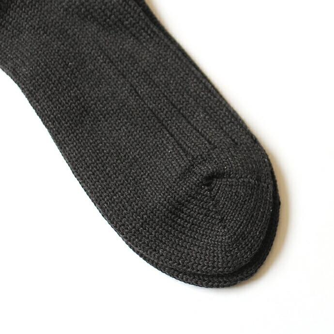 Trad Marks トラッドマークス / Old Rib Socks リブソックス - Ash Black アッシュブラック 即日発送 即納 | ASH | 03