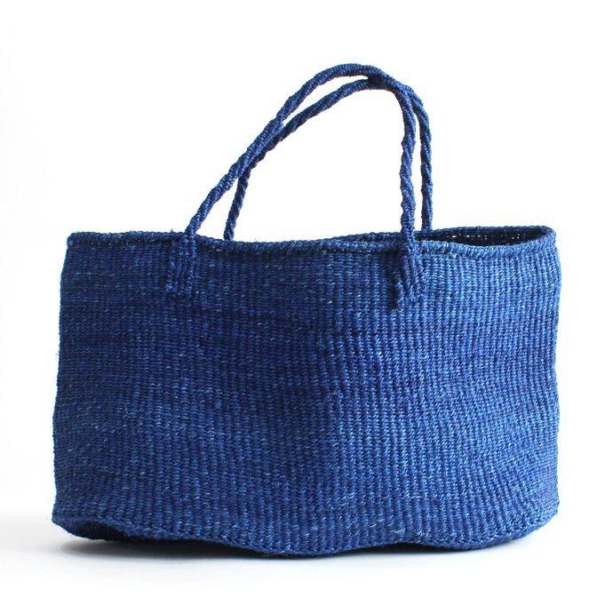 サイザル カゴバッグ 楕円L - ブルー かごバッグ | ブルー（ファッション）