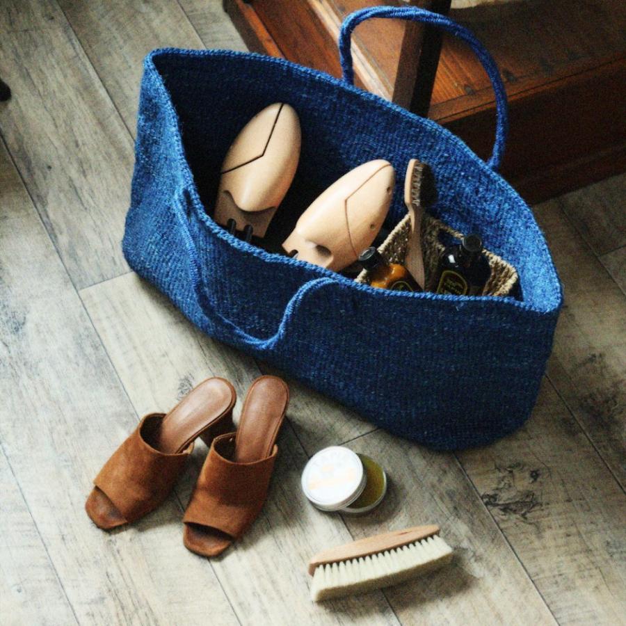 サイザル カゴバッグ 楕円L - ブルー かごバッグ | ブルー（ファッション） | 01