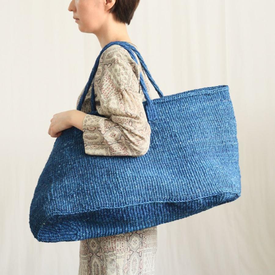 サイザル カゴバッグ 楕円L - ブルー かごバッグ | ブルー（ファッション） | 04