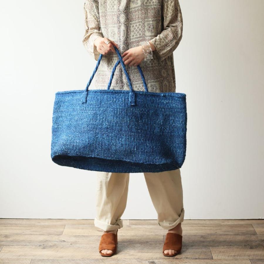 サイザル カゴバッグ 楕円L - ブルー かごバッグ | ブルー（ファッション） | 05