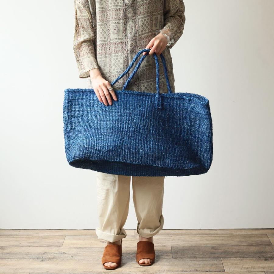 サイザル カゴバッグ 楕円L - ブルー かごバッグ | ブルー（ファッション） | 08