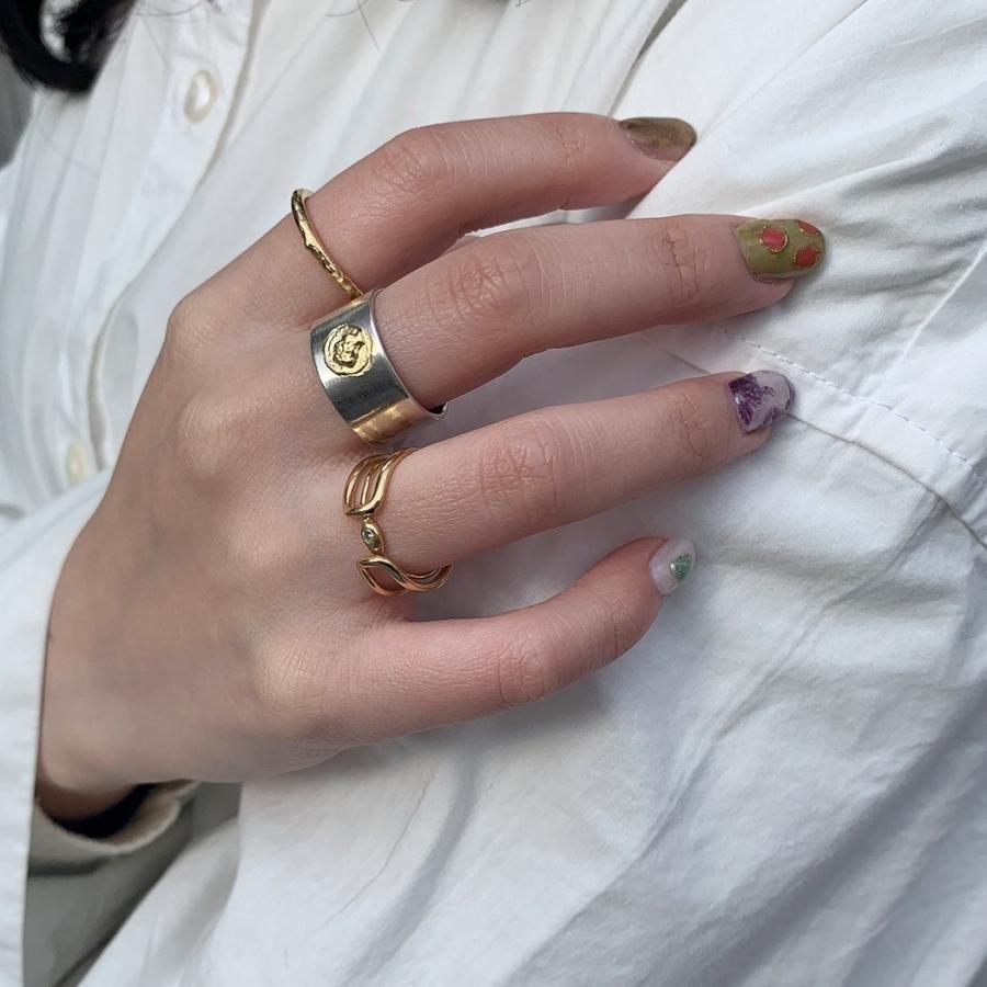 イロンデール エペパン hirondelle et pepin / k18 silver sr-18fw-26 幅広 イロンデールコイン リング レディース 指輪 ギフト プレゼント 記… | hirondelle | 03