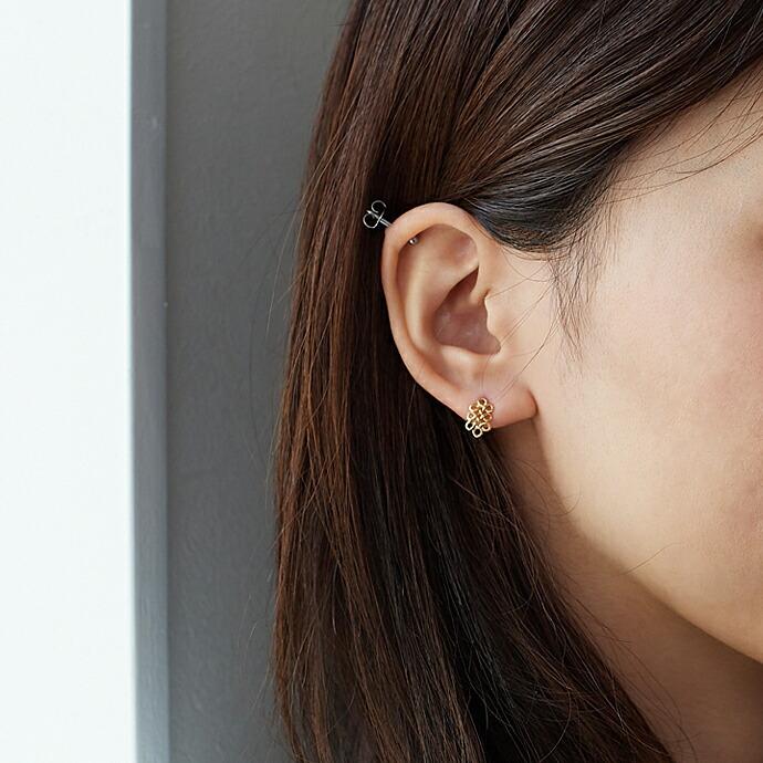 イロンデール エペパン hirondelle et pepin / k18 hp-18fw-576 エンドレスノット ピアス (片耳タイプ) レディース ギフト プレゼント アクセサ… | hirondelle | 04