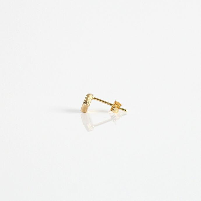 【廃番商品】hirondelle et pepin（イロンデールエペパン） / k18 hp-19ss-612 彫り留め ローズカットダイヤ ピアス 六角形 (片耳タイプ) | hirondelle | 01