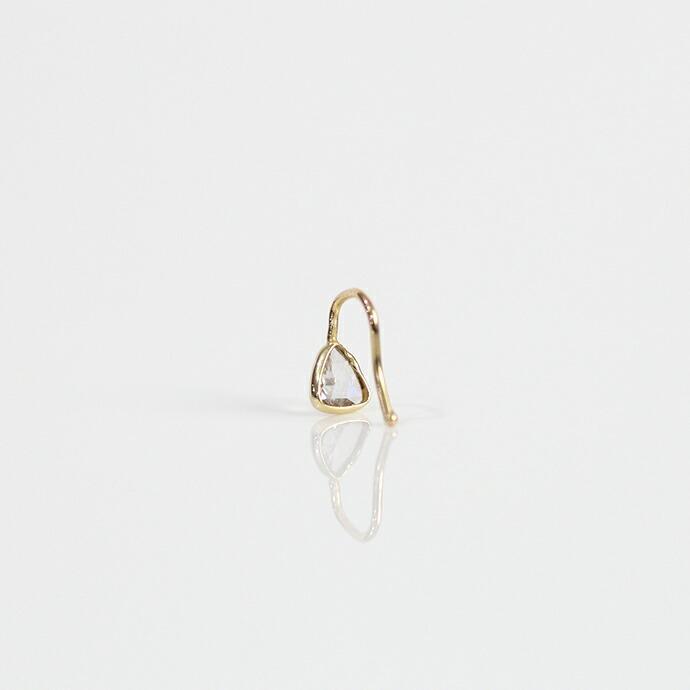 【廃番商品】hirondelle et pepin（イロンデールエペパン） / k18 hp-19ss-614 マルチ ローズカットダイヤ フックピアス (片耳タイプ) | hirondelle | 02