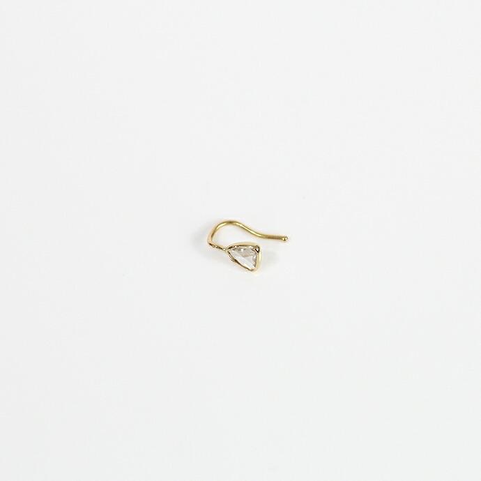 【廃番商品】hirondelle et pepin（イロンデールエペパン） / k18 hp-19ss-614 マルチ ローズカットダイヤ フックピアス (片耳タイプ) | hirondelle | 04