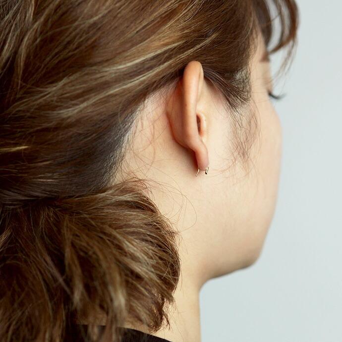 【廃番商品】hirondelle et pepin（イロンデールエペパン） / k18 hp-19ss-614 マルチ ローズカットダイヤ フックピアス (片耳タイプ) | hirondelle | 05