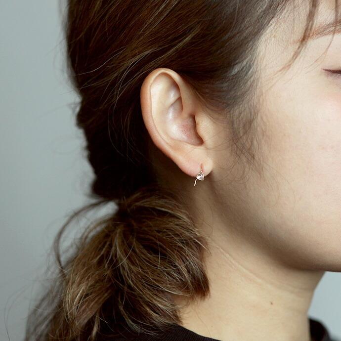 【廃番商品】hirondelle et pepin（イロンデールエペパン） / k18 hp-19ss-614 マルチ ローズカットダイヤ フックピアス (片耳タイプ) | hirondelle | 06