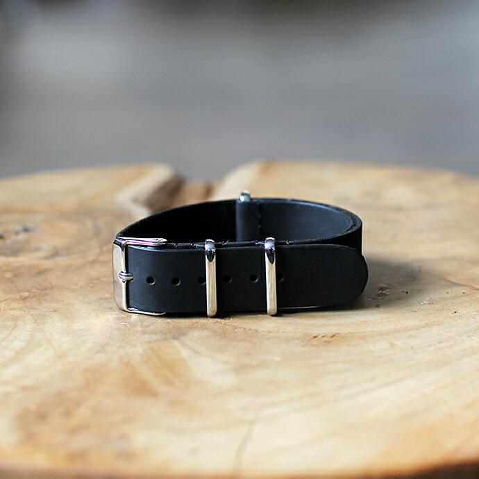 NATO Leather Strap 18mm - Black NATOタイプ レザーストラップ ブラック |  | 02