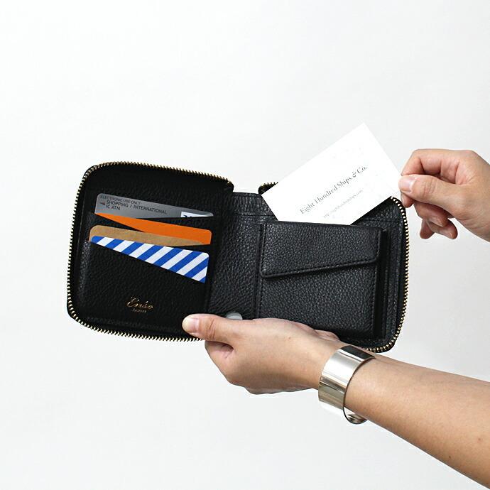 Ense（アンサ） / zipper wallet レザー ラウンドファスナー 二つ折り ウォレット ew125 - 全5色 送料無料 コンパクト ミニ 財布 小さい… | Zipper | 13