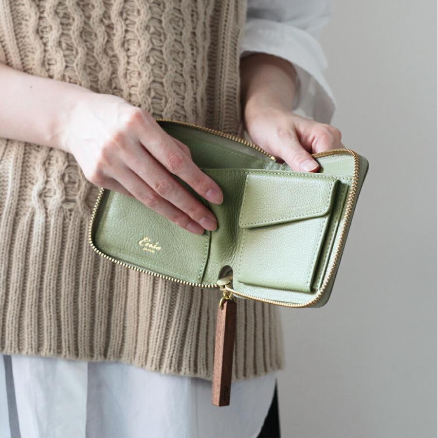 Ense（アンサ） / zipper wallet レザー ラウンドファスナー 二つ折り ウォレット ew125 - 全5色 送料無料 コンパクト ミニ 財布 小さい… | Zipper | 15
