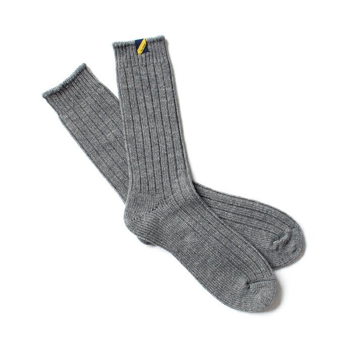 Trad Marks トラッドマークス / Angora Rib Socks アンゴラ混リブソックス - Dark Grey ダークグレー 即日発送 即納 |  | 01