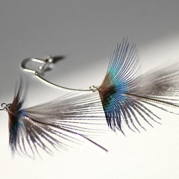 moca.arpeggio（モカ アルペジオ） / FP-13 Feather  フェザー イヤリング - ブルー レディース ノンホール ギフト プレゼント 贈り物 アクセサ… | ブルー（ファッション） | 05