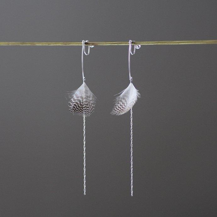 moca.arpeggio（モカ アルペジオ） / FP-14 Feather フェザー イヤリング - ブラウン レディース ノンホール ギフト プレゼント 贈り物 アクセ… | フェザー | 09