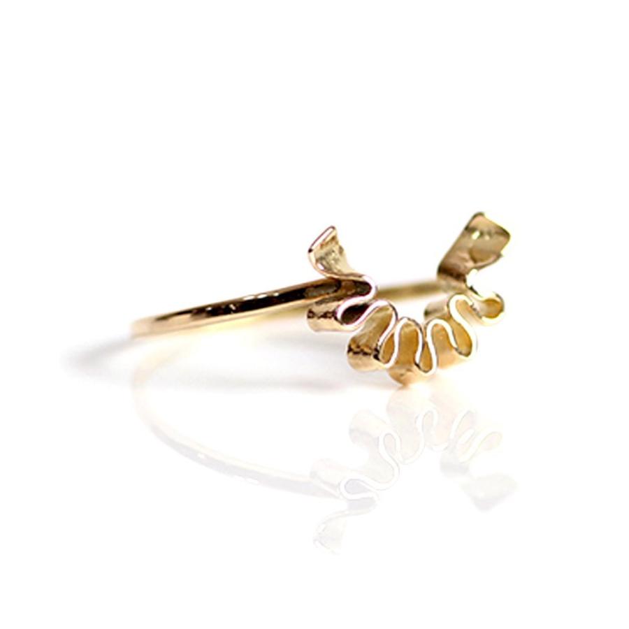 イロンデール エペパン hirondelle et pepin / k18 hr-19fw-544 フリルウェーブ リング レディース 指輪 ギフト プレゼント 記念日 アクセサリ… | hirondelle | 01