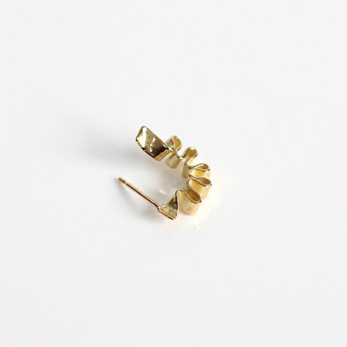 イロンデール エペパン hirondelle et pepin / k18 hp-19fw-623 フリルウェーブ ピアス (片方タイプ) レディース ギフト プレゼント アクセサリ… | hirondelle | 03