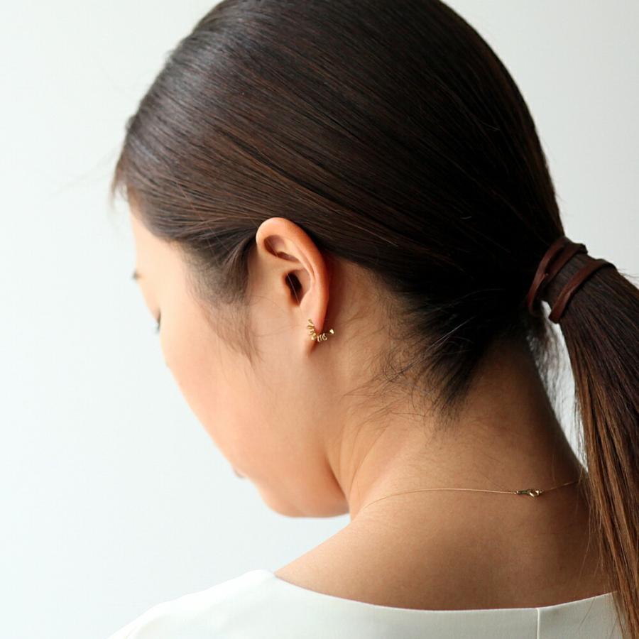 イロンデール エペパン hirondelle et pepin / k18 hp-19fw-623 フリルウェーブ ピアス (片方タイプ) レディース ギフト プレゼント アクセサリ… | hirondelle | 08