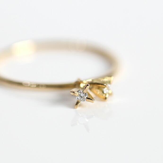 イロンデール エペパン hirondelle et pepin / k18 hr-19fw-547 2ピース ミニ立て爪 リング /ダイヤ / ルビー / サファイヤ / エメラルド レデ… | hirondelle | 01