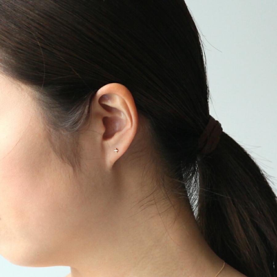 イロンデール エペパン hirondelle et pepin / k18 hp-19fw-625 ミニ立て爪 ピアス /ダイヤ (片方タイプ) レディース ギフト プレゼント アクセ… | hirondelle | 05