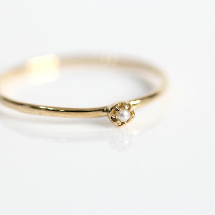 イロンデール エペパン hirondelle et pepin / k18 hr-19fw-548 8つ爪ミニパール リング レディース 指輪 ギフト プレゼント 記念日 アクセサリ… | hirondelle