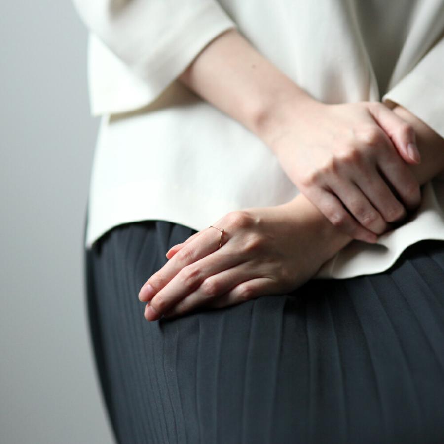 イロンデール エペパン hirondelle et pepin / k18 hr-19fw-549 8つ爪ミニパール Vリング レディース 指輪 ギフト プレゼント 記念日 アクセサ… | hirondelle | 07