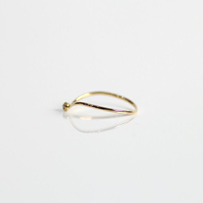 イロンデール エペパン hirondelle et pepin / k18 hr-19fw-551 4つ爪ミニパール Vリング レディース 指輪 ギフト プレゼント 記念日 アクセサ… | hirondelle | 04