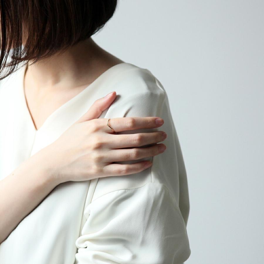 イロンデール エペパン hirondelle et pepin / k18 hr-19fw-551 4つ爪ミニパール Vリング レディース 指輪 ギフト プレゼント 記念日 アクセサ… | hirondelle | 07