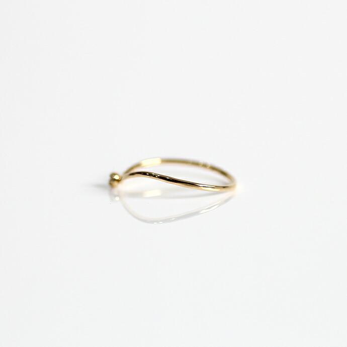 イロンデール エペパン hirondelle et pepin / k18 hr-19fw-549 8つ爪ミニダイヤ Vリング レディース 指輪 ギフト プレゼント 記念日 アクセサ… | hirondelle | 03