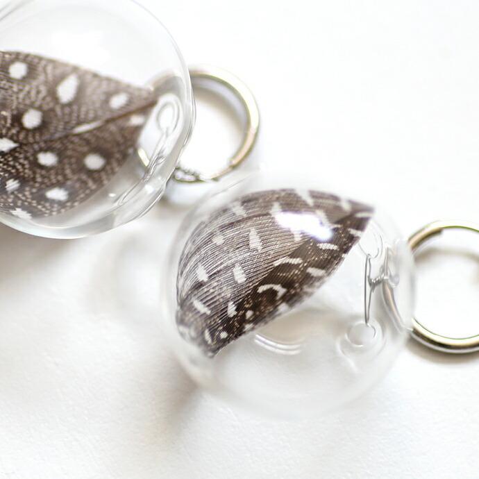 【廃番商品】moca.arpeggio（モカ アルペジオ） / GFP-10 Feather フェザー グラスボール イヤリング - ブラウン レディース ノンホール ギフト プレゼント … | フェザー | 02