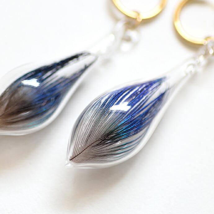 moca.arpeggio（モカ アルペジオ） / GFP-11 Feather フェザー グラス イヤリング（両耳タイプ） - ブルー レディース ノンホール ギフト プレ… | ブルー（ファッション） | 02