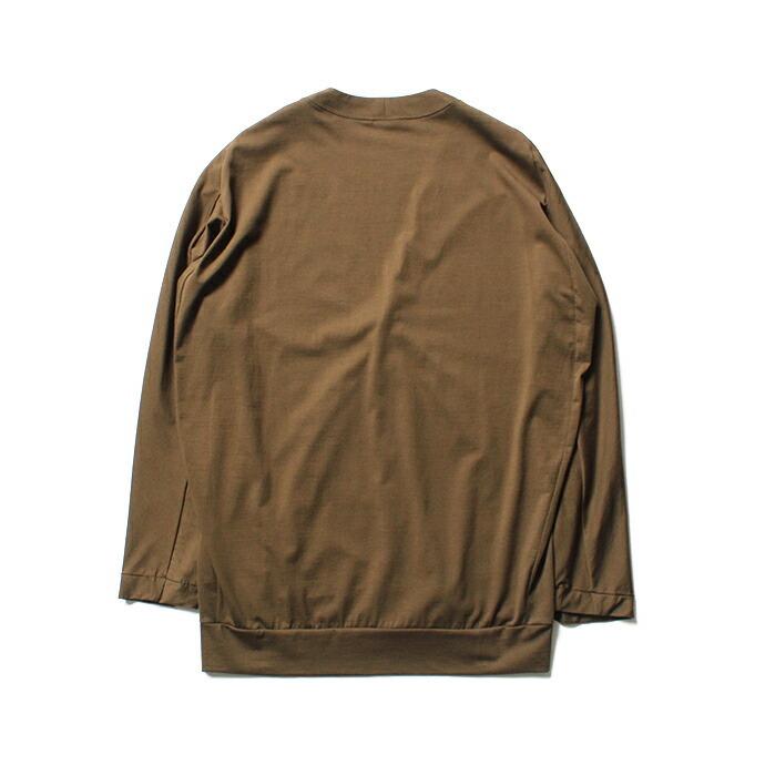 smoothday（スムースデイ）メンズ 60/2 テクノラマ天竺 Vネックカーディガン SN-T056-002 - カーキ  買い回り  買いまわり |  | 01