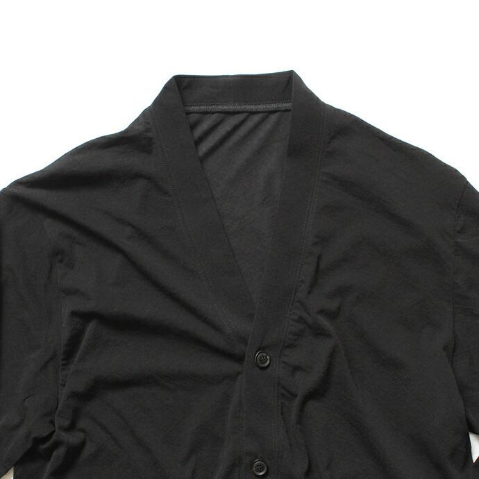 smoothday（スムースデイ）80/1 メンズ コズモラマ ハイゲージ天竺 Vネックカーディガン SN-T054-001 - ブラック  買い回り  買いまわり |  | 02