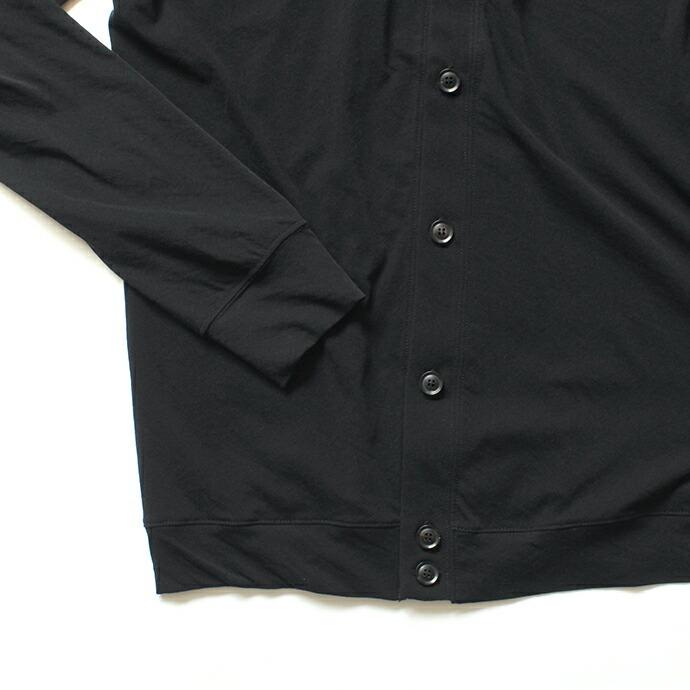 smoothday（スムースデイ）80/1 メンズ コズモラマ ハイゲージ天竺 Vネックカーディガン SN-T054-001 - ブラック  買い回り  買いまわり |  | 03