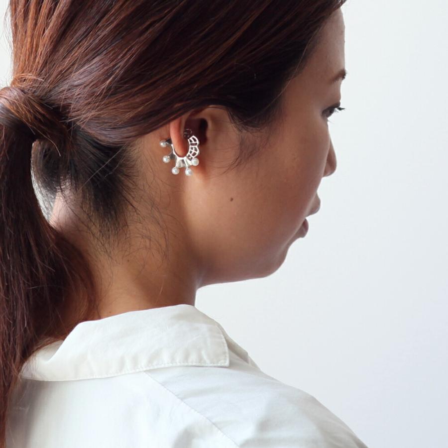 yum. （ヤム） / silver シルバー Wフリル イヤーカフ パール付き / Ec-02a-Ag925 |  | 02