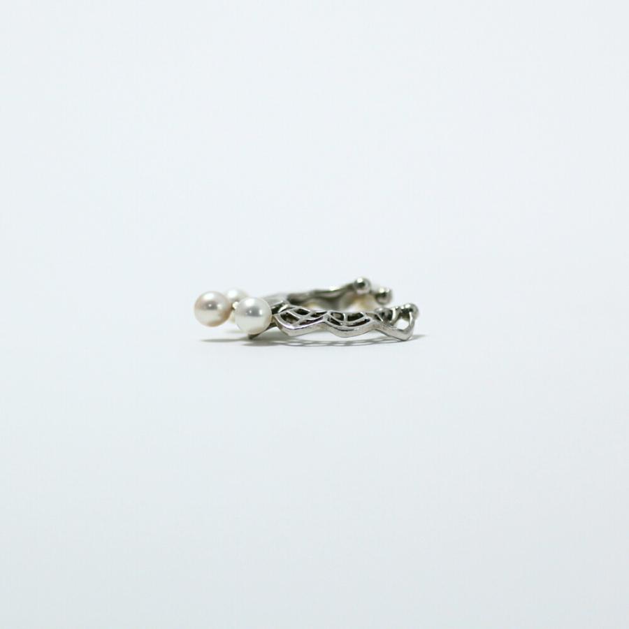 yum. （ヤム） / silver シルバー Wフリル イヤーカフ パール付き / Ec-02a-Ag925 |  | 06