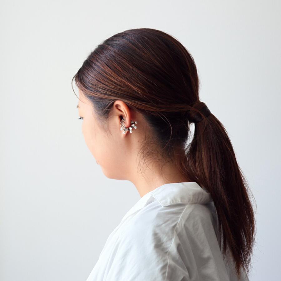 yum. （ヤム） / silver シルバー Wフリル イヤーカフ パール付き / Ec-02a-Ag925 |  | 08