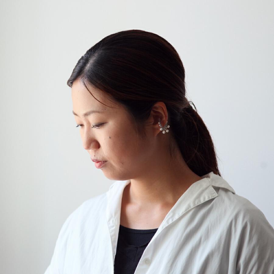 yum. （ヤム） / silver シルバー Wフリル イヤーカフ パール付き / Ec-02a-Ag925 |  | 09