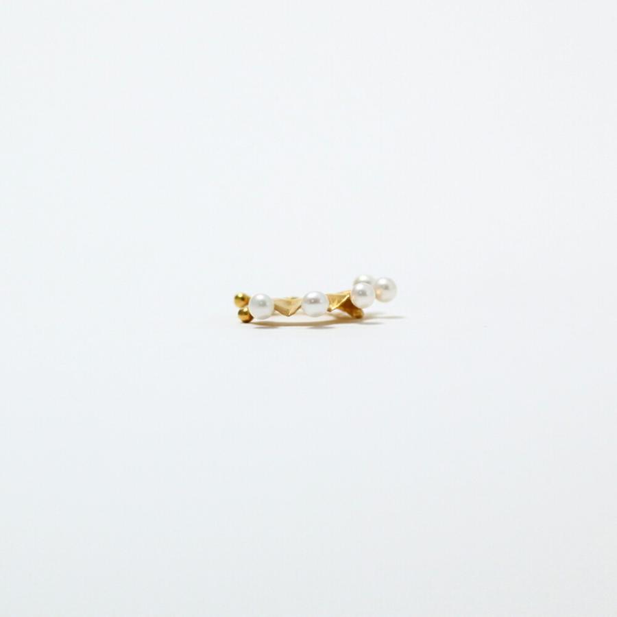 yum. （ヤム） / k18 ゴールド Wフリル ミニ イヤーカフ パール付き / Ec-09a-18c |  | 04