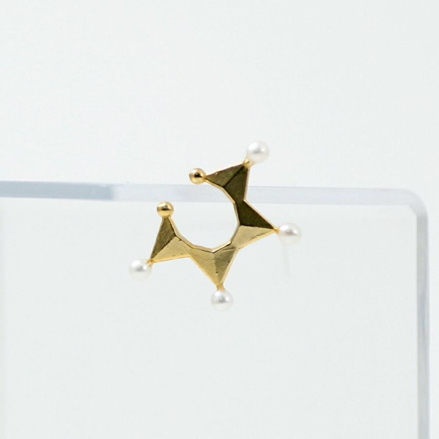 yum. （ヤム） / k18 ゴールド スター ミニ イヤーカフ パール付き / Ec-07a-18c |  | 01