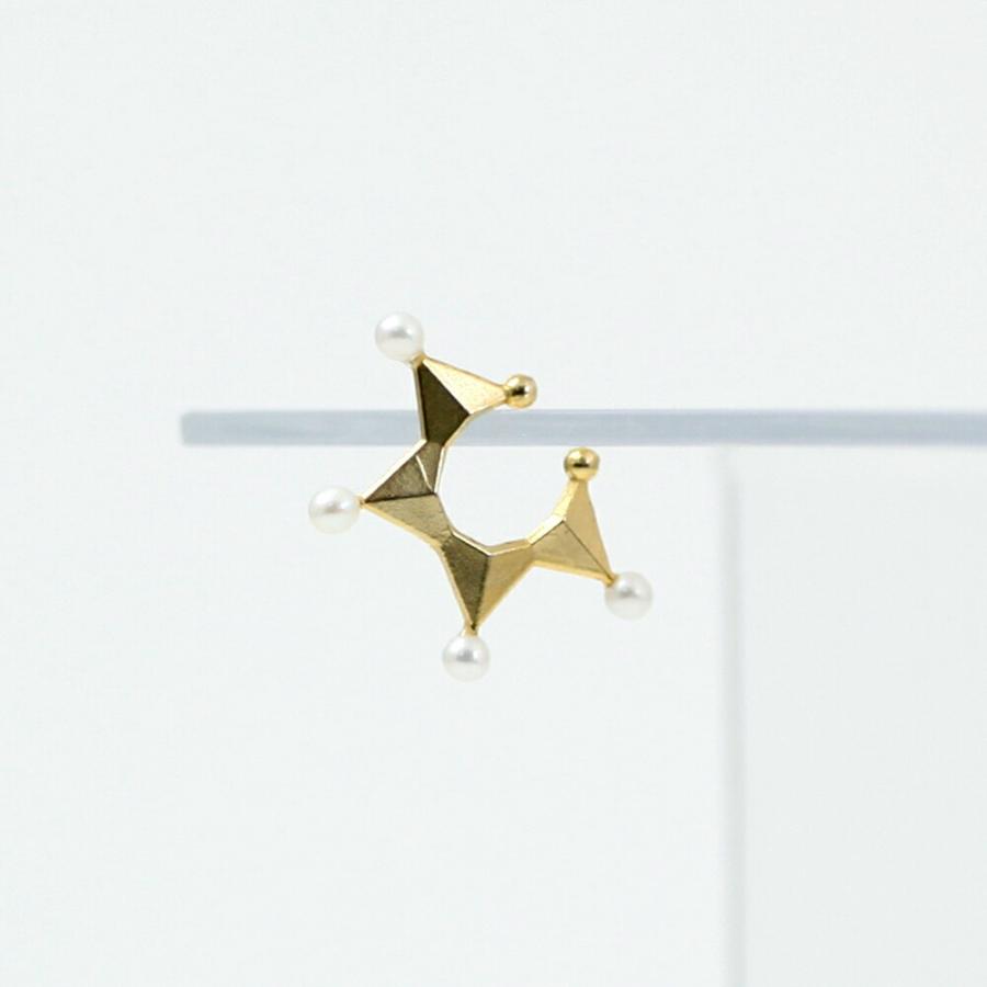 yum. （ヤム） / k18 ゴールド スター ミニ イヤーカフ パール付き / Ec-07a-18c |  | 02