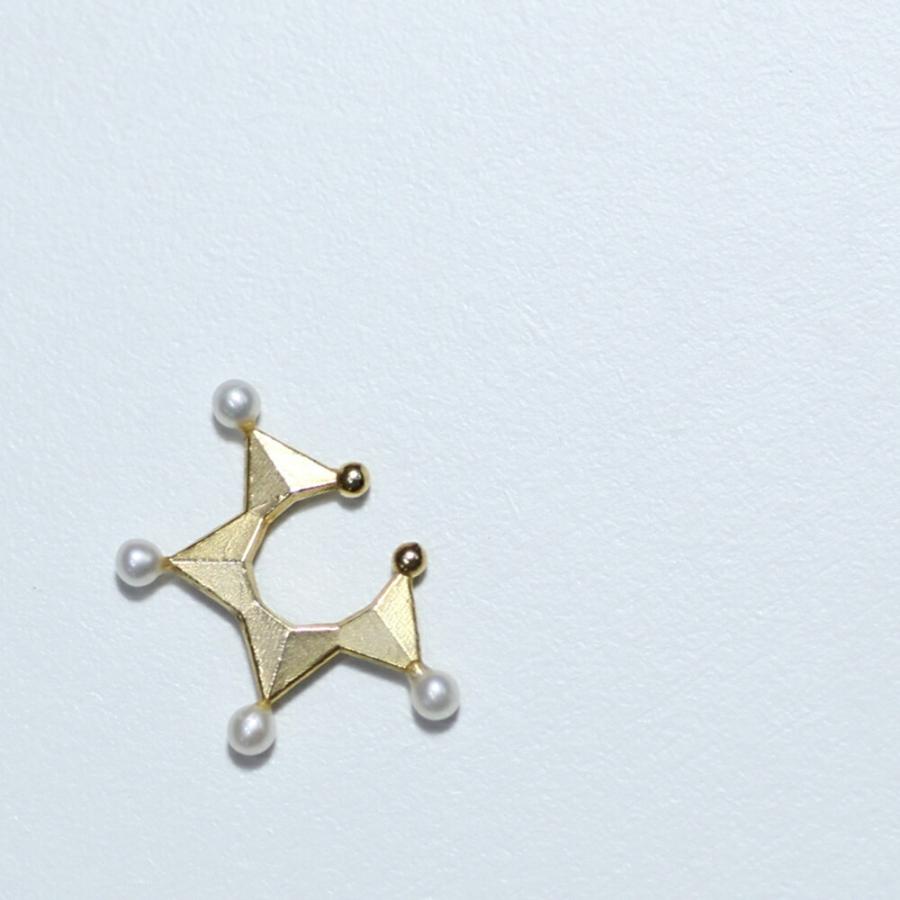 yum. （ヤム） / k18 ゴールド スター ミニ イヤーカフ パール付き / Ec-07a-18c |  | 04