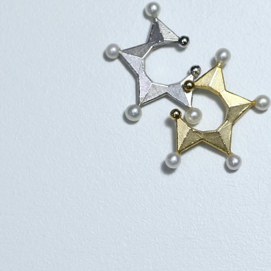 yum. （ヤム） / k18 ゴールド スター ミニ イヤーカフ パール付き / Ec-07a-18c |  | 06