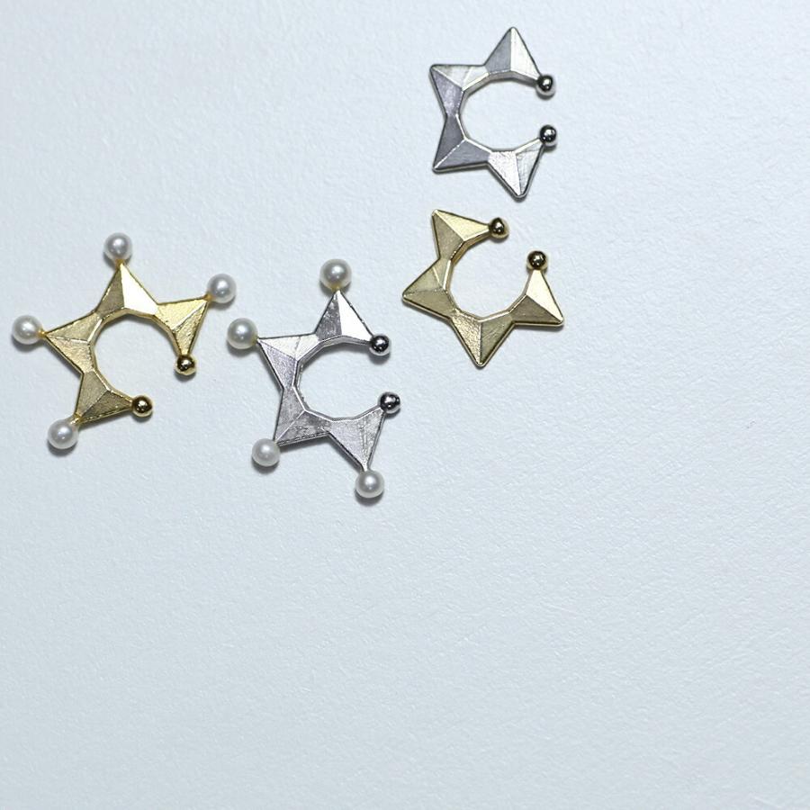 yum. （ヤム） / k18 ゴールド スター ミニ イヤーカフ パール付き / Ec-07a-18c |  | 07