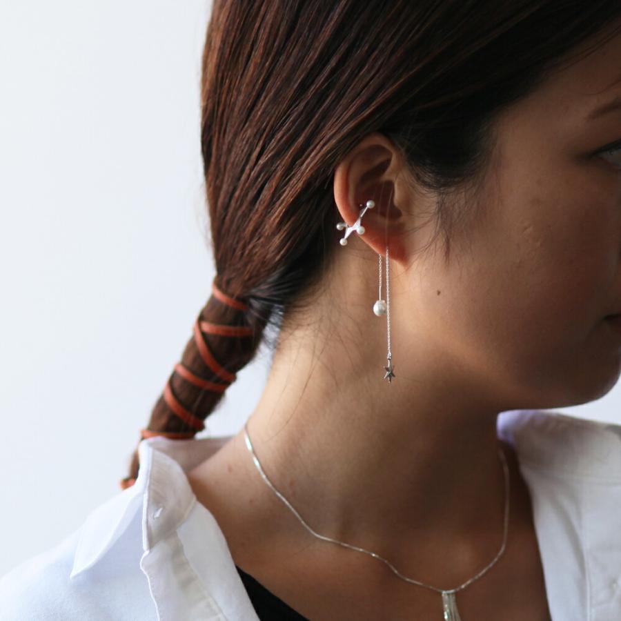 yum. （ヤム） / silver シルバー スター キラキラ チェーン ピアス 1 (両耳タイプ) / P-04c-Ag925 | チェーン | 03