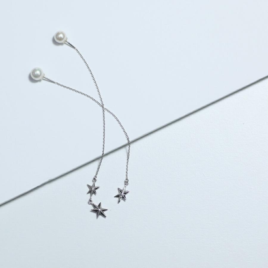 yum. （ヤム） / silver シルバー スター キラキラ チェーン ピアス 1 (両耳タイプ) / P-04c-Ag925 | チェーン | 04
