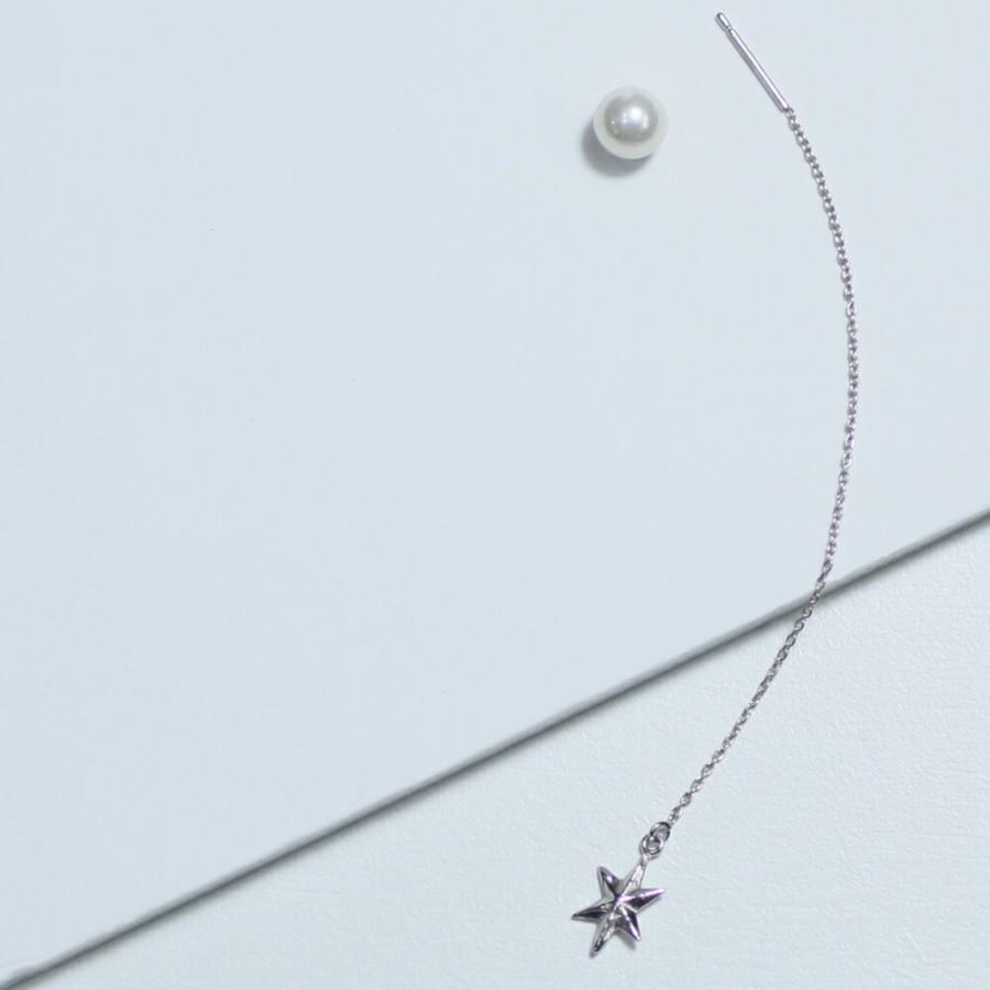 yum. （ヤム） / silver シルバー スター キラキラ チェーン ピアス 1 (両耳タイプ) / P-04c-Ag925 | チェーン | 05