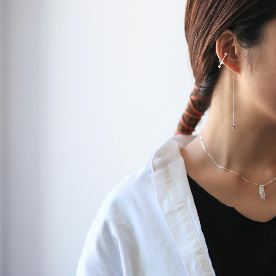 yum. （ヤム） / silver シルバー スター キラキラ チェーン ピアス 1 (両耳タイプ) / P-04c-Ag925 | チェーン | 08