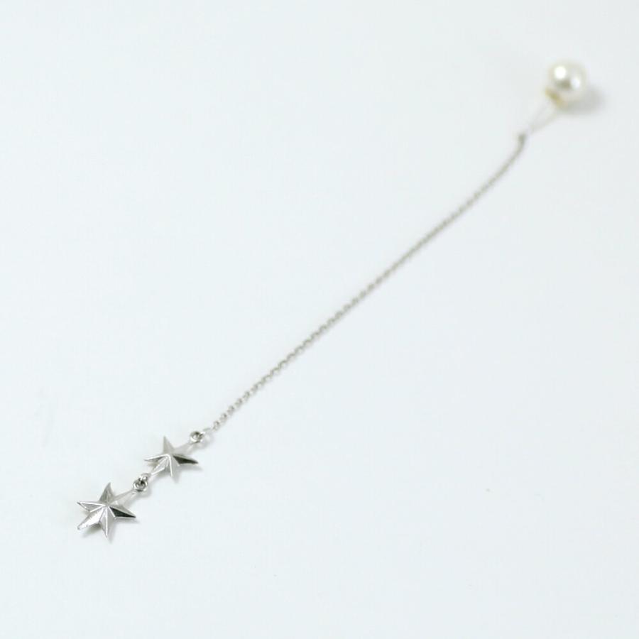 yum. （ヤム） / silver シルバー スター キラキラ チェーン ピアス 2 (両耳タイプ) / P-04b-Ag925 | チェーン