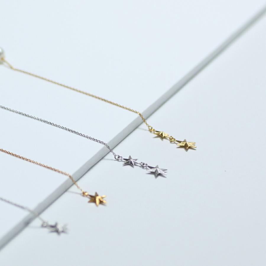 yum. （ヤム） / silver シルバー スター キラキラ チェーン ピアス 2 (両耳タイプ) / P-04b-Ag925 | チェーン | 06